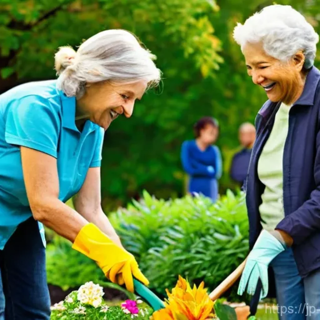자기 돌봄을 위한 자원봉사 기회 찾기 - **Prompt 1: Community Harmony in a Green Park**
A vibrant, outdoor scene capturing a diverse gro...