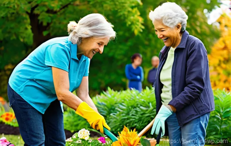 자기 돌봄을 위한 자원봉사 기회 찾기 - **Prompt 1: Community Harmony in a Green Park**
    A vibrant, outdoor scene capturing a diverse gro...