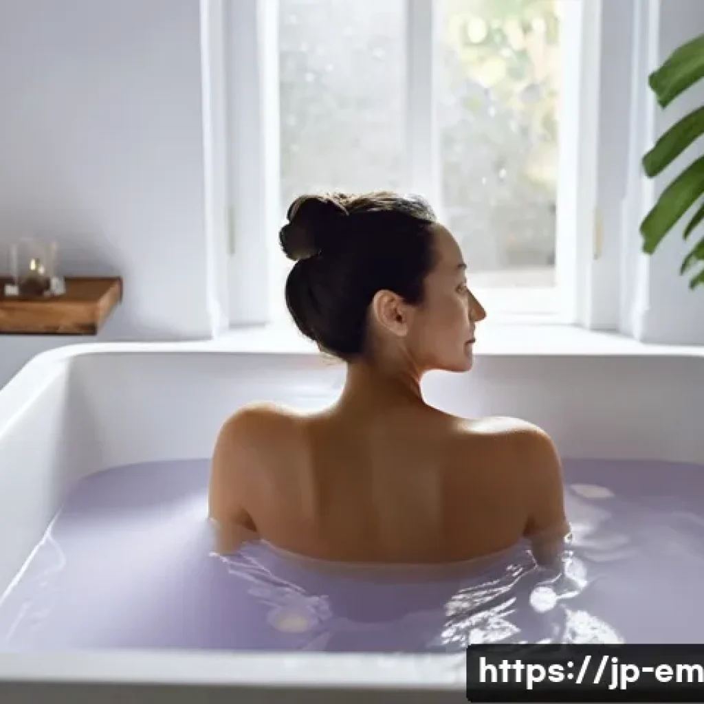 자기 돌봄의 지속 가능성을 위한 전략 - **A Serene Home Spa Oasis:** A woman in her late 20s to early 30s, with a peaceful expression and ra...
